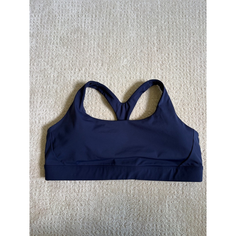 Athleta Ultimate Bra D-DD+ Women 2X Navy Blue Sporty Racerback